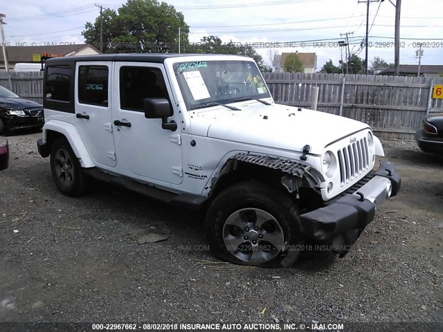 1C4HJWEG8GL312942 - 2016 JEEP WRANGLER UNLIMITE SAHARA WHITE photo 1