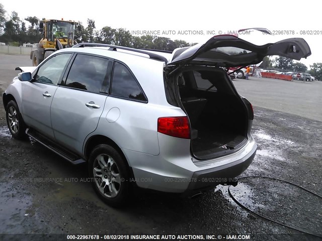 2HNYD28467H535523 - 2007 ACURA MDX TECHNOLOGY SILVER photo 3