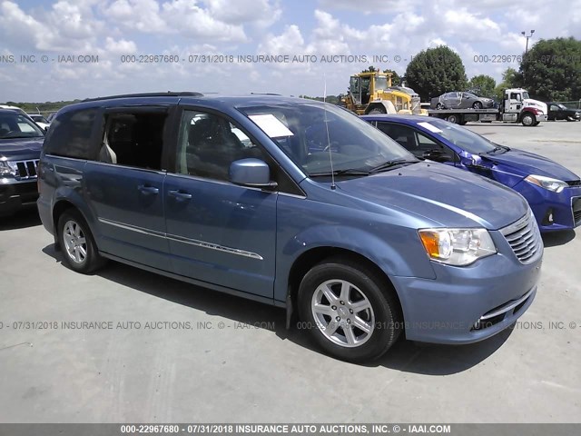 2A4RR5DG3BR715956 - 2011 CHRYSLER TOWN & COUNTRY TOURING Light Blue photo 1