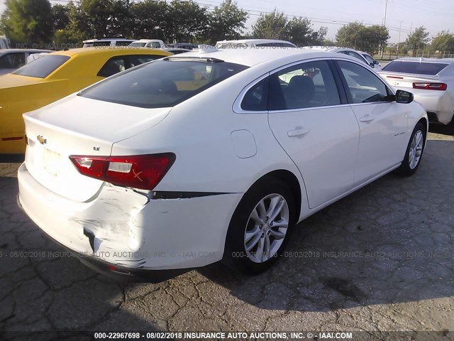 1G1ZE5ST3HF114816 - 2017 CHEVROLET MALIBU LT WHITE photo 4