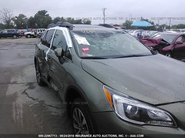 4S4BSANC5H3226701 - 2017 SUBARU OUTBACK 2.5I LIMITED GREEN photo 6