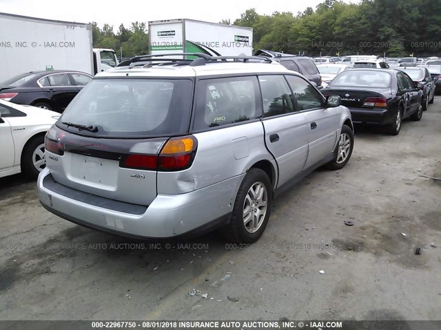 4S3BH675847631243 - 2004 SUBARU LEGACY OUTBACK AWP SILVER photo 4