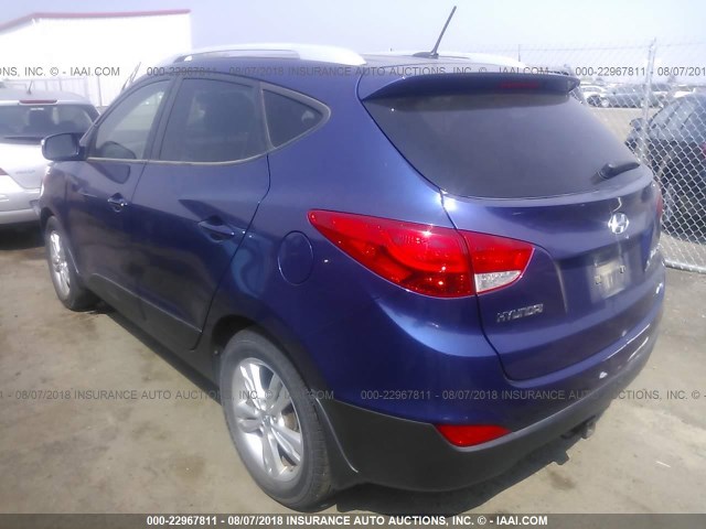KM8JUCAC4CU477414 - 2012 HYUNDAI TUCSON GLS/LIMITED 蓝色 照片 3