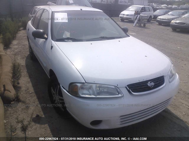 3N1CB51D82L659457 - 2002 NISSAN SENTRA XE/GXE WHITE photo 1