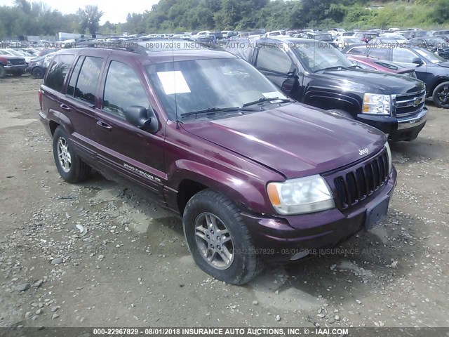 1J4GW68N0XC527197 - 1999 JEEP GRAND CHEROKEE LIMITED RED photo 1