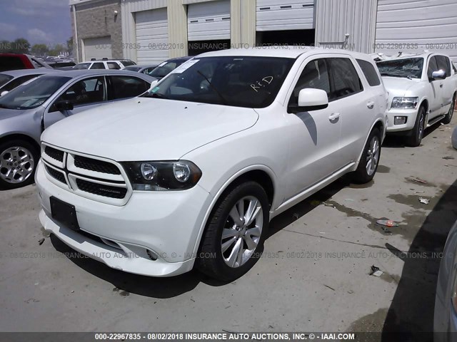 1D4RE3GG3BC689193 - 2011 DODGE DURANGO HEAT WHITE photo 2