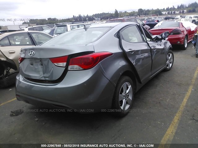 KMHDH4AE7BU152165 - 2011 HYUNDAI ELANTRA GLS/LIMITED GRAY photo 4