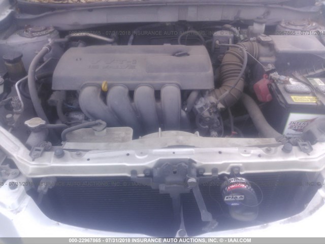 2T1KR32E13C062591 - 2003 TOYOTA COROLLA MATRIX XR SILVER photo 10