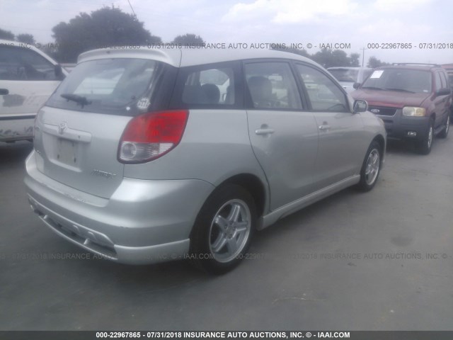 2T1KR32E13C062591 - 2003 TOYOTA COROLLA MATRIX XR SILVER photo 4