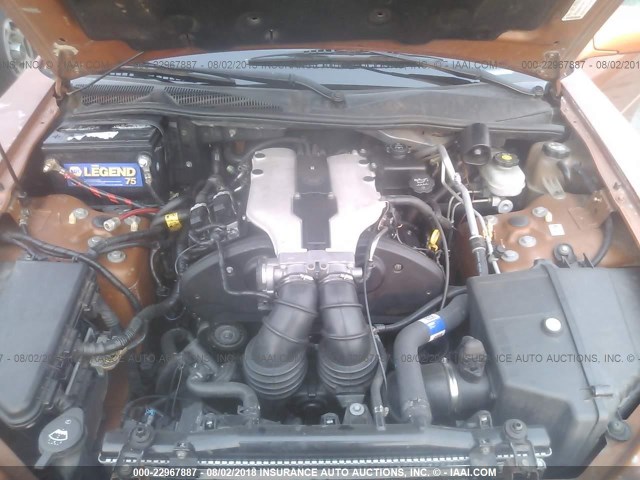 1G6DM57N830147307 - 2003 CADILLAC CTS ORANGE photo 10