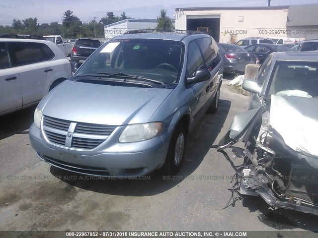 1D8GP24R06B684058 - 2006 DODGE GRAND CARAVAN SE BLUE photo 2