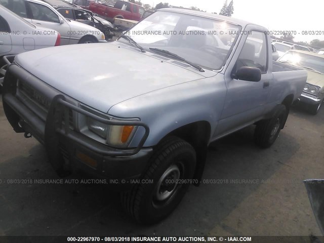 JT4RN01PXL7028355 - 1990 TOYOTA PICKUP 1/2 TON SHORT WHEELBASE DLX BLUE photo 2