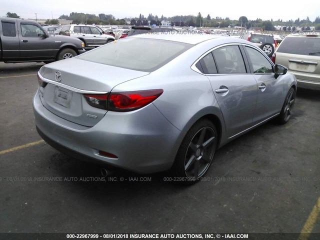 JM1GJ1V54G1478674 - 2016 MAZDA 6 TOURING SILVER photo 4