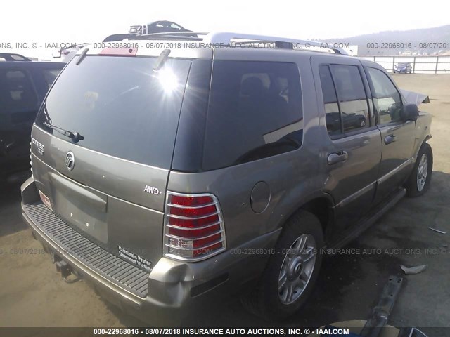 4M2DU86K13ZJ54109 - 2003 MERCURY MOUNTAINEER  GRAY photo 4