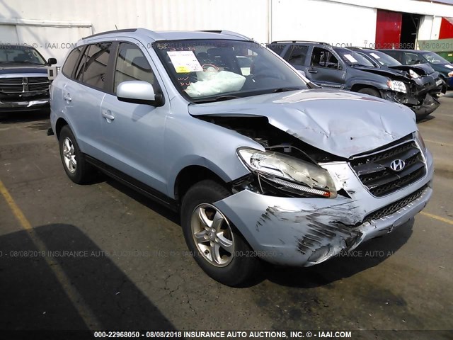 5NMSG73D37H083686 - 2007 HYUNDAI SANTA FE GLS BLUE photo 1