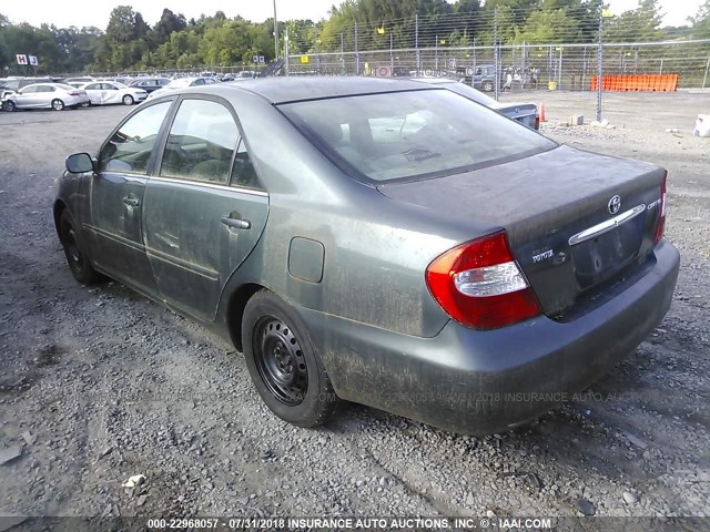 4T1BE32K32U598909 - 2002 TOYOTA CAMRY LE/XLE/SE Yaşıl foto 3