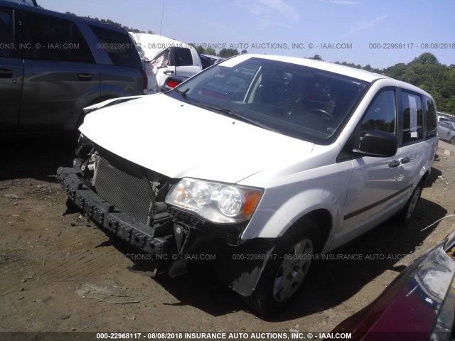 2C4JDGAG5CR218846 - 2012 DODGE RAM VAN WHITE photo 2