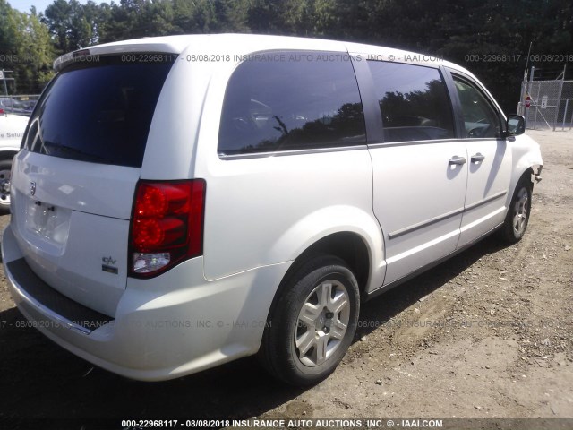 2C4JDGAG5CR218846 - 2012 DODGE RAM VAN WHITE photo 4