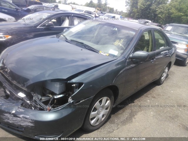 4T1BE32K13U771246 - 2003 TOYOTA CAMRY LE/XLE/SE GREEN photo 2