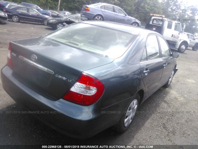 4T1BE32K13U771246 - 2003 TOYOTA CAMRY LE/XLE/SE GREEN photo 4