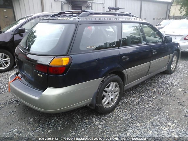 4S3BH675327631745 - 2002 SUBARU LEGACY OUTBACK AWP BLUE photo 4