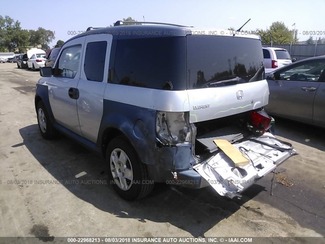 5J6YH18386L001687 - 2006 HONDA ELEMENT LX SILVER photo 3