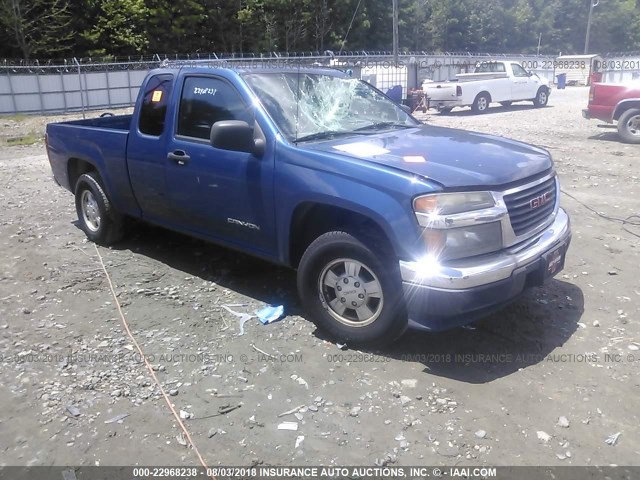 1GTCS196358190986 - 2005 GMC CANYON BLUE photo 1