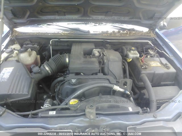 1GTCS196358190986 - 2005 GMC CANYON BLUE photo 10