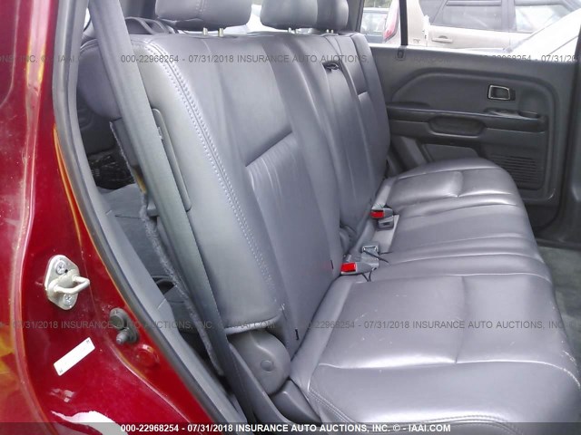 2HKYF18463H532441 - 2003 HONDA PILOT EX RED photo 8