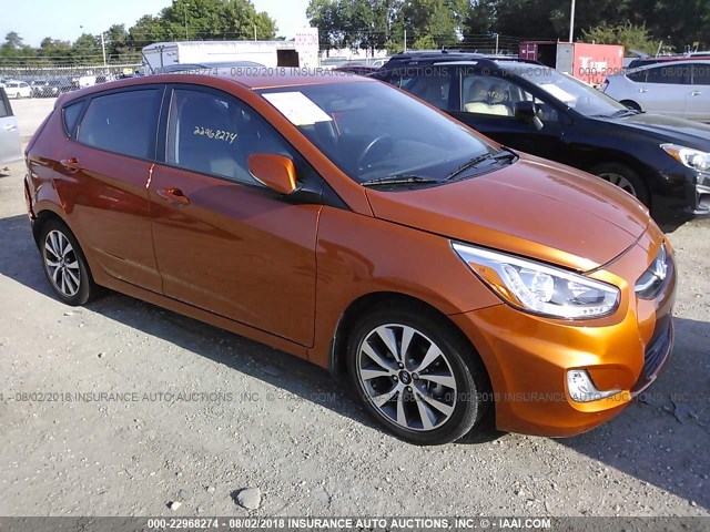 KMHCU5AE1GU272080 - 2016 HYUNDAI ACCENT SPORT ORANGE photo 1