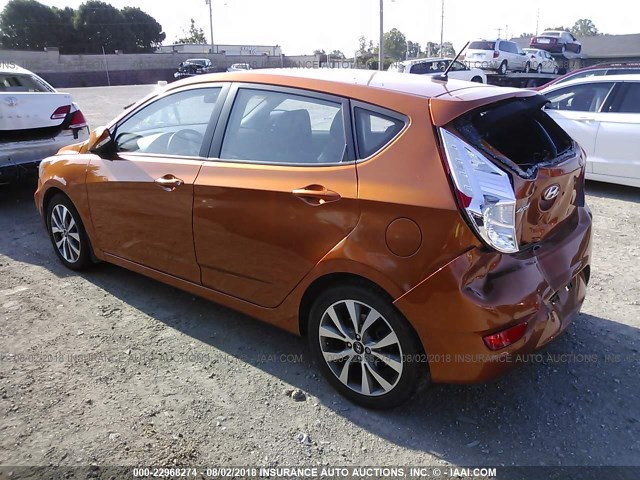 KMHCU5AE1GU272080 - 2016 HYUNDAI ACCENT SPORT ORANGE photo 3