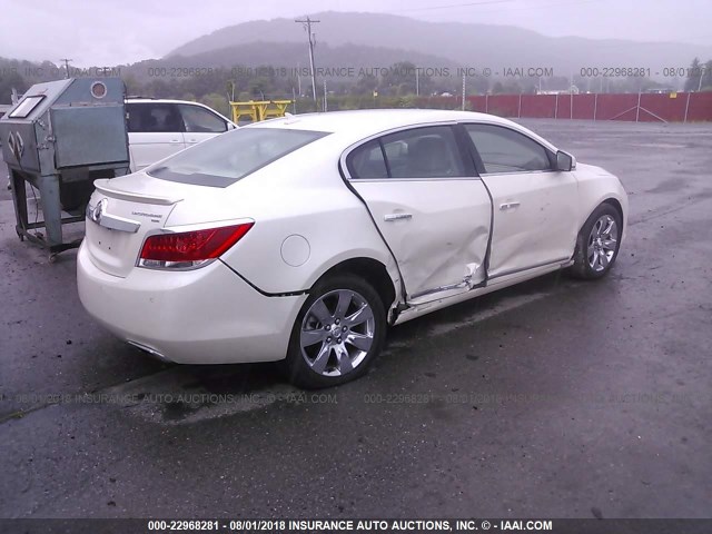 1G4GE5ED1BF210157 - 2011 BUICK LACROSSE CXS WHITE photo 4