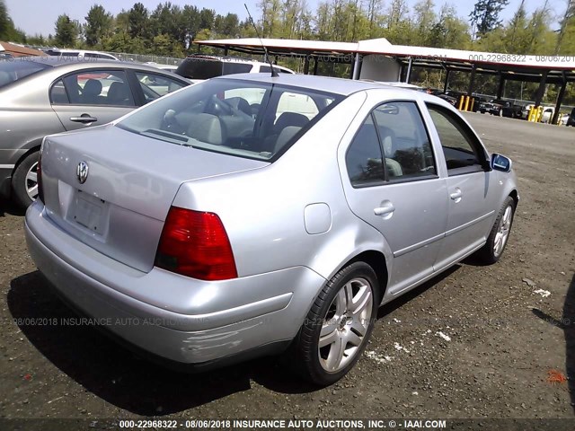 3VWTG69M91M218418 - 2001 VOLKSWAGEN JETTA GLX SILVER photo 4