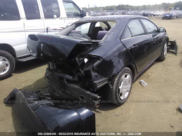 1G2ZF57B584166775 - 2008 PONTIAC G6 VALUE LEADER/BASE BLACK photo 4