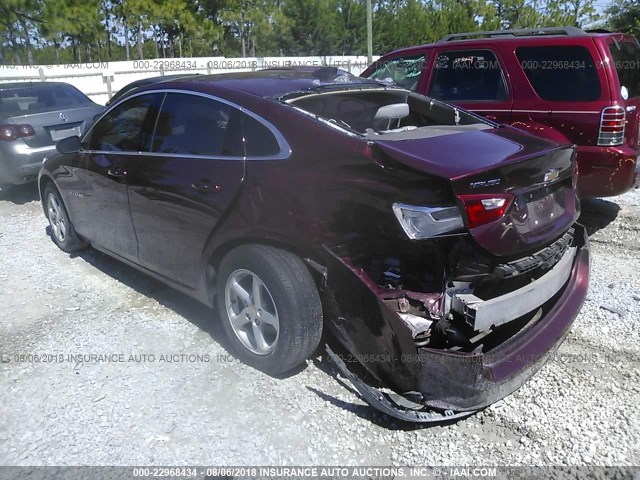 1G1ZB5ST6GF305394 - 2016 CHEVROLET MALIBU LS Qırmızı foto 3
