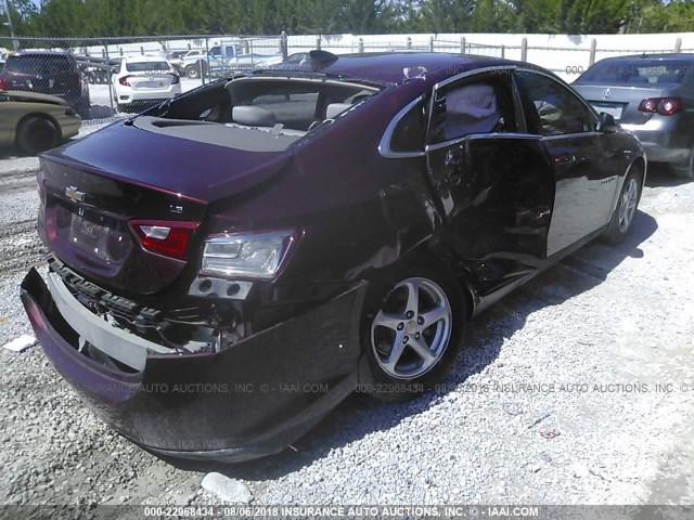 1G1ZB5ST6GF305394 - 2016 CHEVROLET MALIBU LS Qırmızı foto 4