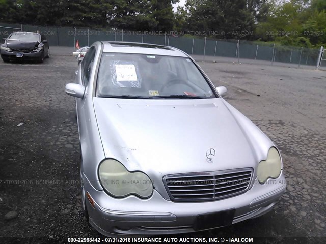 WDBRF40J74A644602 - 2004 MERCEDES-BENZ C 230K SPORT SEDAN SILVER photo 6