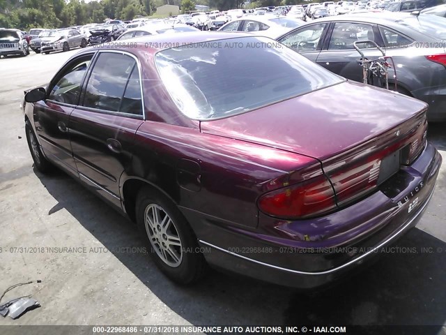 2G4WB55K0Y1299349 - 2000 BUICK REGAL LS MAROON photo 3