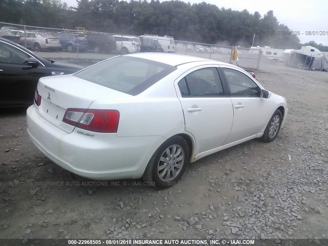 4A32B2FF6BE024414 - 2011 MITSUBISHI GALANT FE WHITE photo 4