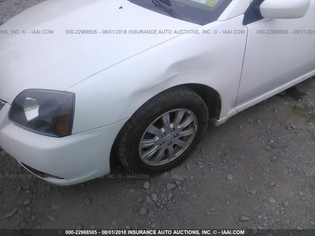 4A32B2FF6BE024414 - 2011 MITSUBISHI GALANT FE WHITE photo 6