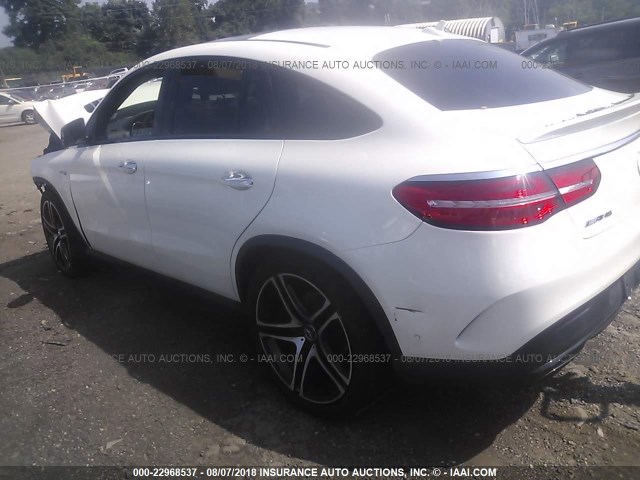 4JGED6EB2JA108151 - 2018 MERCEDES-BENZ GLE COUPE 43 AMG WHITE photo 3