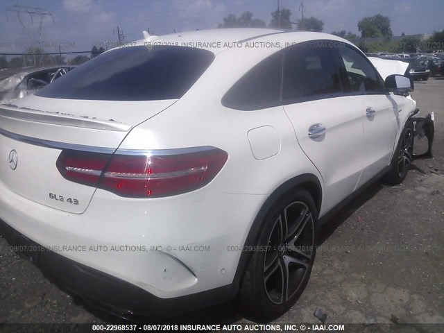 4JGED6EB2JA108151 - 2018 MERCEDES-BENZ GLE COUPE 43 AMG WHITE photo 4