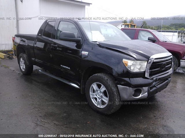 5TFUW5F17AX126295 - 2010 TOYOTA TUNDRA DOUBLE CAB SR5 BLACK photo 1