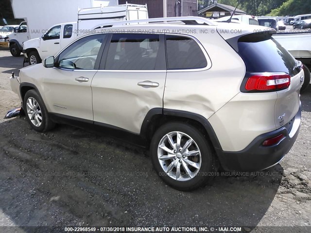 1C4PJMDB6FW567950 - 2015 JEEP CHEROKEE LIMITED Champagne photo 3