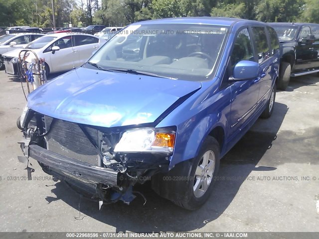 2D8HN54P38R755400 - 2008 DODGE GRAND CARAVAN SXT BLUE photo 2