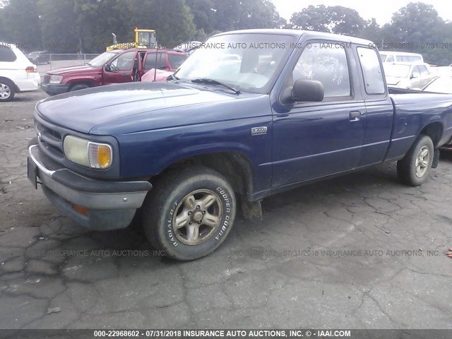 4F4CR16U9TTM15976 - 1996 MAZDA B3000 CAB PLUS BLUE photo 2