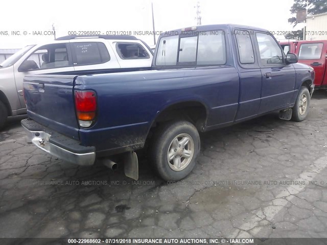 4F4CR16U9TTM15976 - 1996 MAZDA B3000 CAB PLUS BLUE photo 4