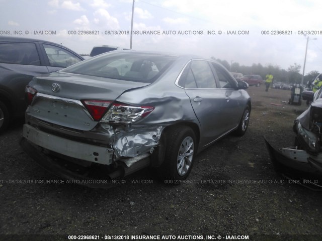 4T4BF1FK0FR485815 - 2015 TOYOTA CAMRY LE/XLE/SE/XSE SILVER photo 4