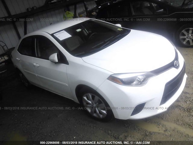 2T1BURHE2EC176191 - 2014 TOYOTA COROLLA L/LE/LE PLS/PRM/S/S PLS WHITE photo 1