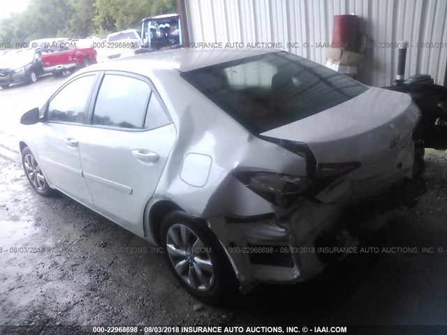 2T1BURHE2EC176191 - 2014 TOYOTA COROLLA L/LE/LE PLS/PRM/S/S PLS WHITE photo 3